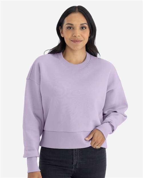 Three Sisters Printed Lavender Ladies Crewneck