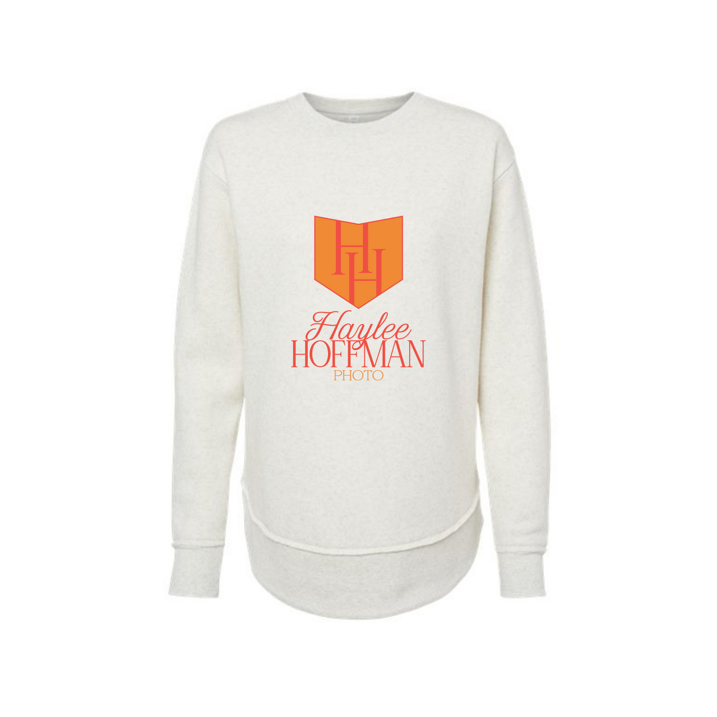 HHP White Women's Crewneck w/ printed logo