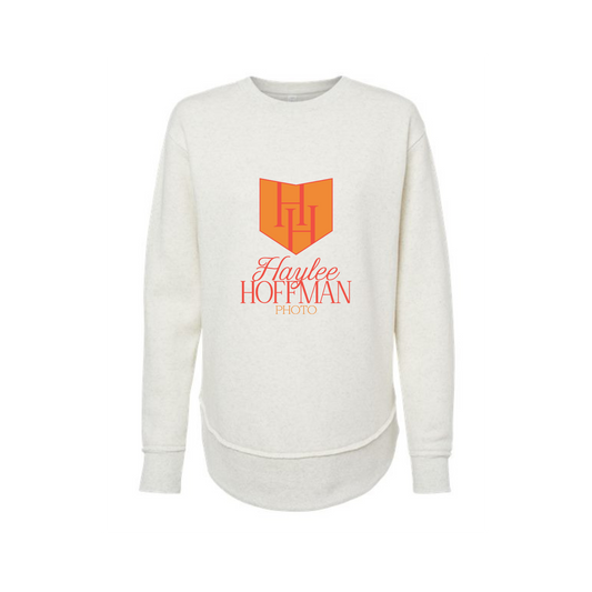HHP White Women's Crewneck w/ printed logo