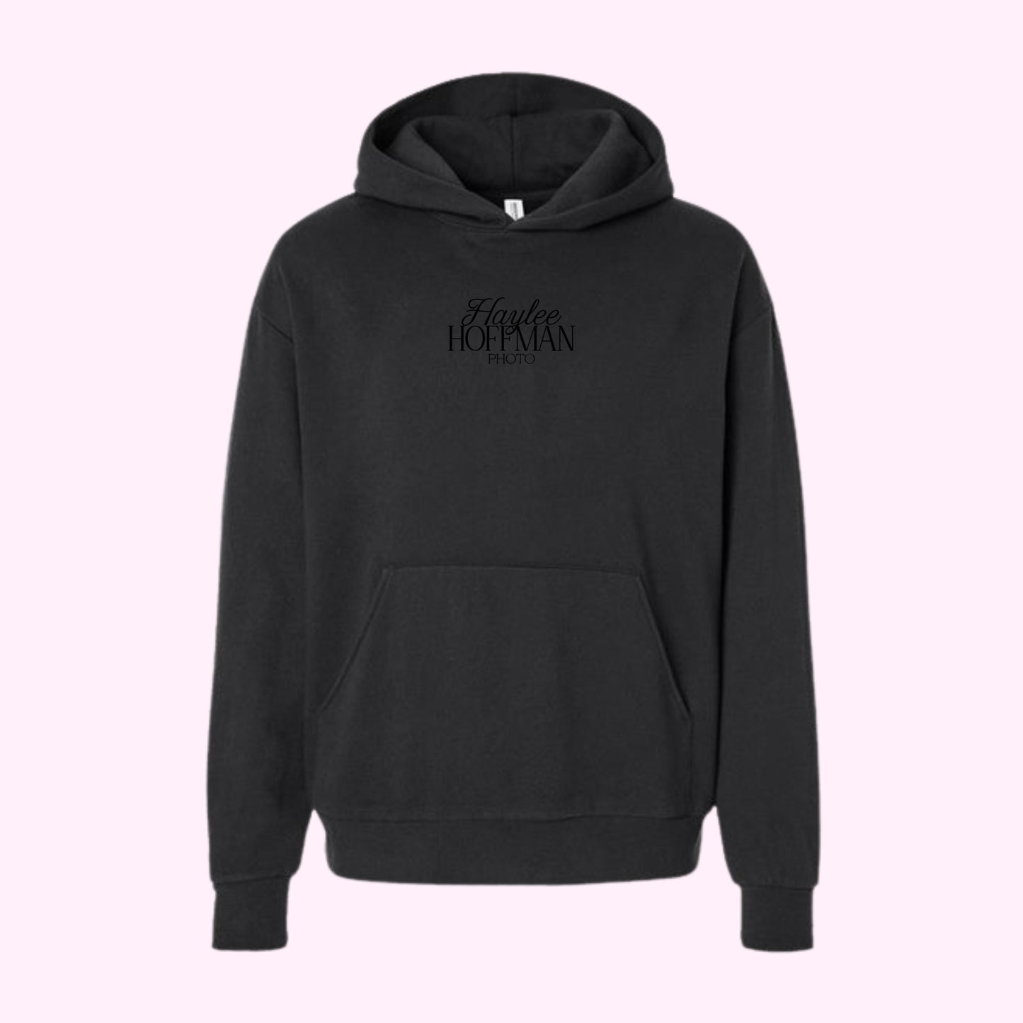 HH Black ITC Hoodie Embroidered Stacked Logo