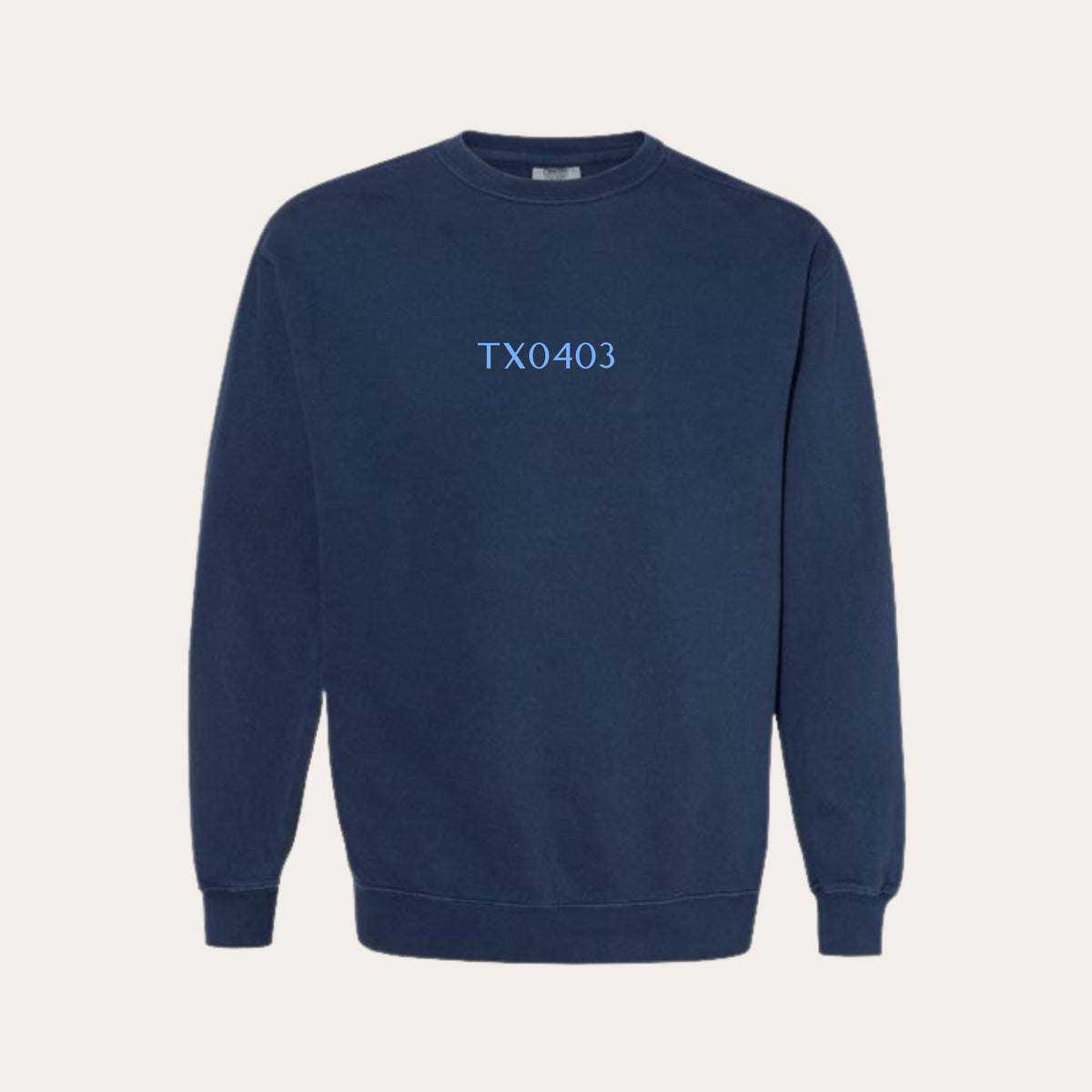 ITALY Embroidered True Navy Comfort Colors Crewneck