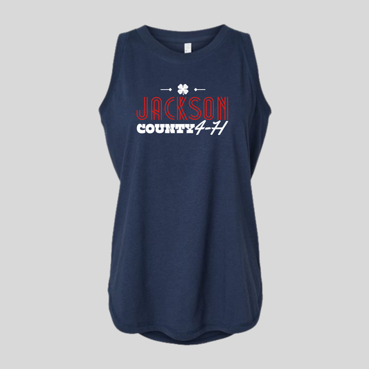 JC4H Printed Navy Ladies Relaxed Jersey Tank