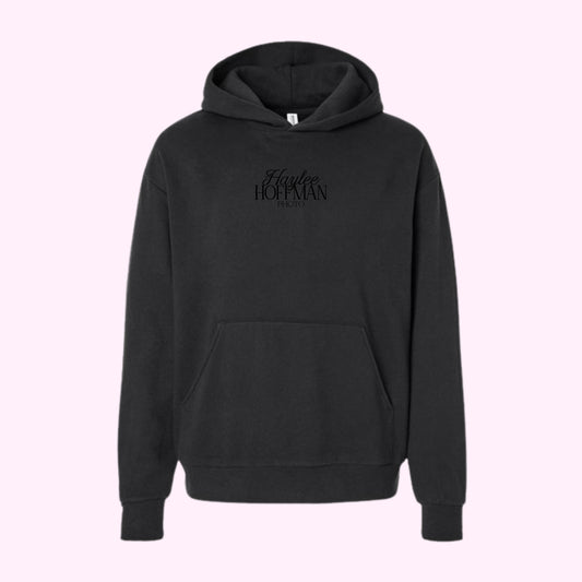 HH Black ITC Hoodie Embroidered Stacked Logo