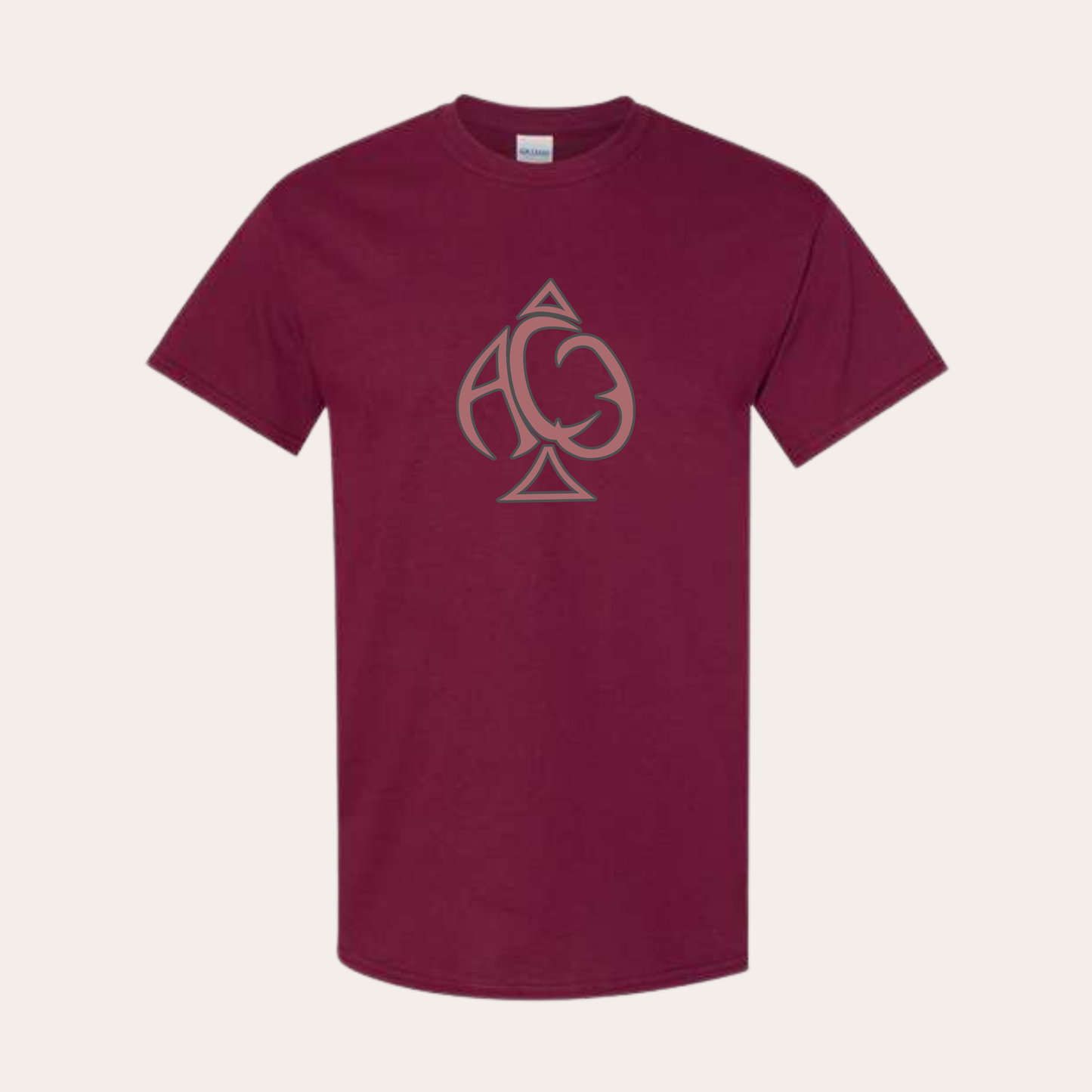 AC3 Printed Heavy Cotton Maroon Tee