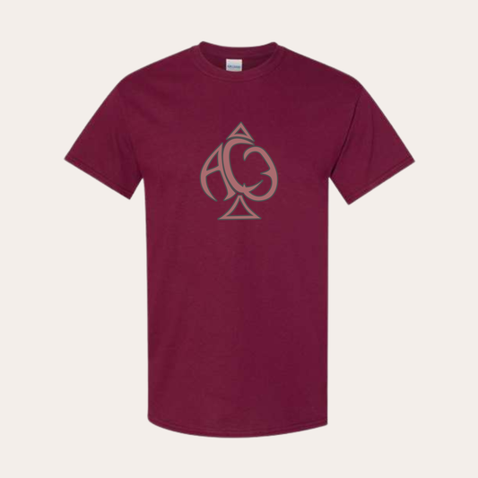 AC3 Printed Heavy Cotton Maroon Tee