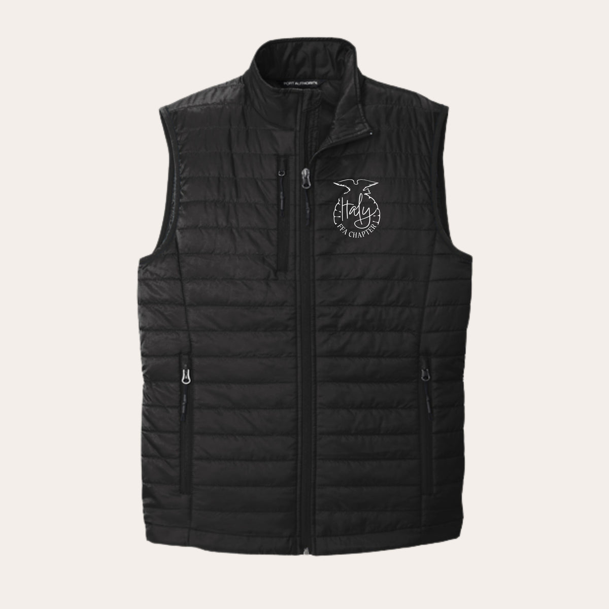 ITALY Embroidered Puffer Vest