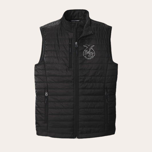 ITALY Embroidered Puffer Vest