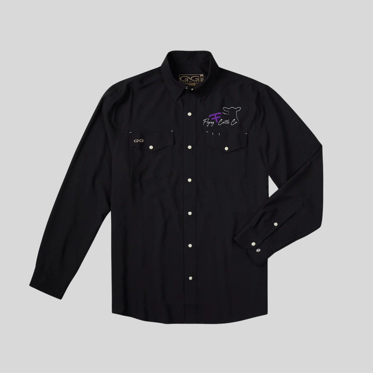 FF Embroidered Black Caviar Game Guard Original Long Sleeve