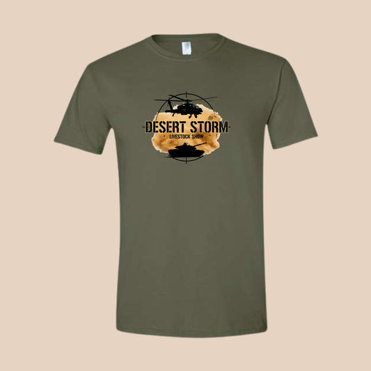 DS Printed Military Green Softstyle Tee