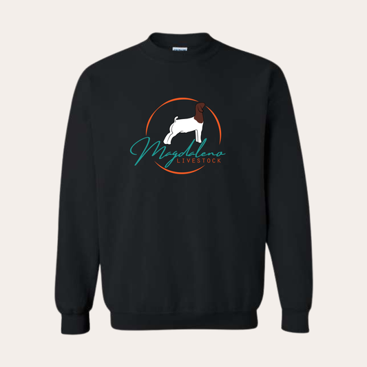 Magdaleno Printed Black Crewneck