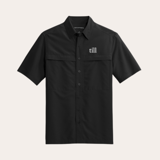Till Embroidered Black Men's UV Short Sleeve