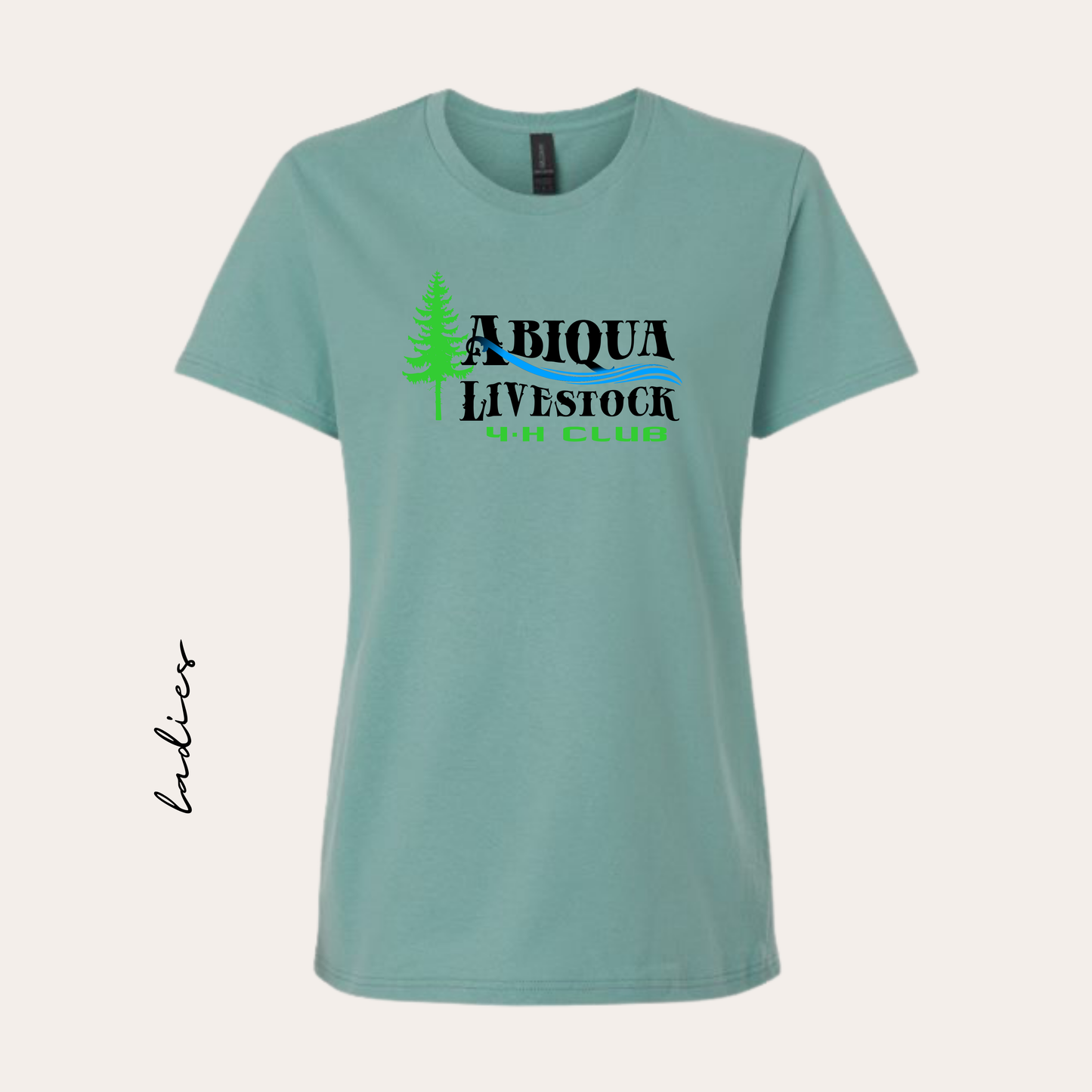 AL4H Printed Ladies Heavy Cotton Aquatic Tee