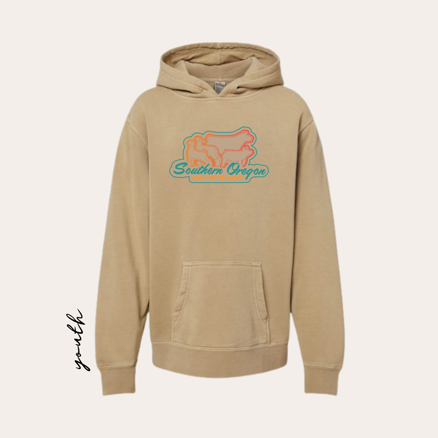 YOUTH SOJC Printed Washed Sandstone Hoodie