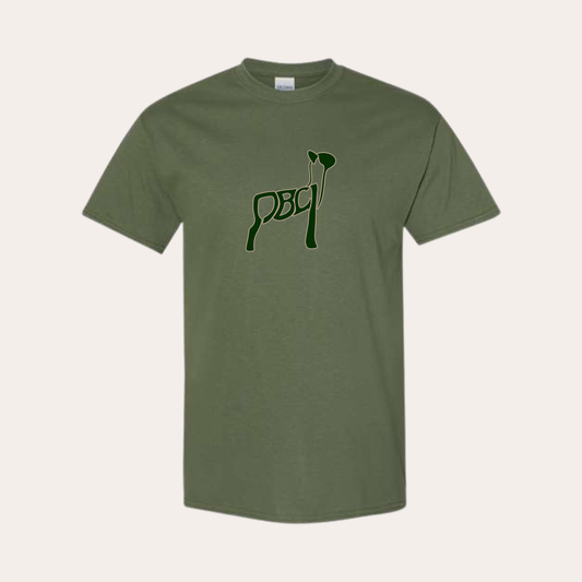 PBCL Printed Heavy Cotton Military Green Tee