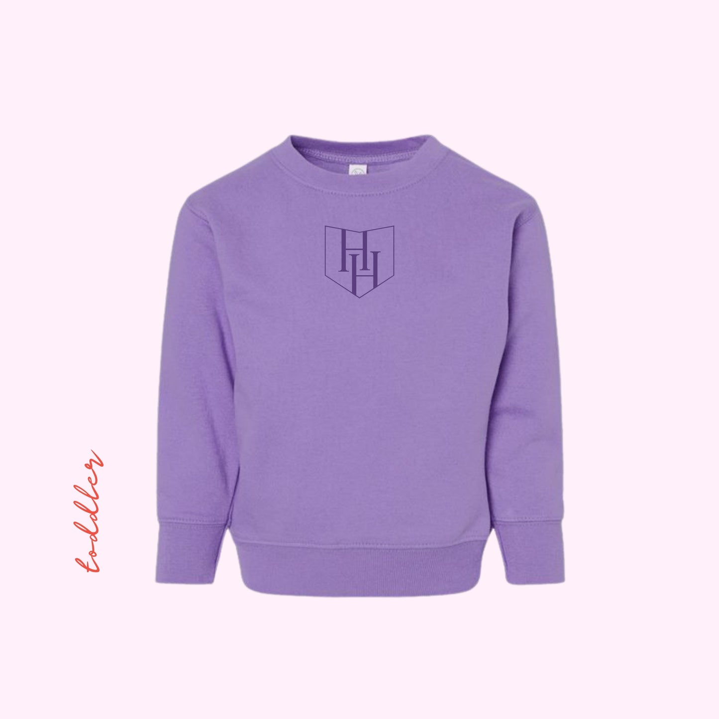 TODDLER HH Lavender Crewneck w/ Embroidered Stacked Logo