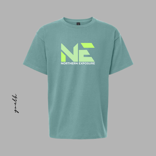NEF26 YOUTH Printed Comfort Colors Seafoam Tee