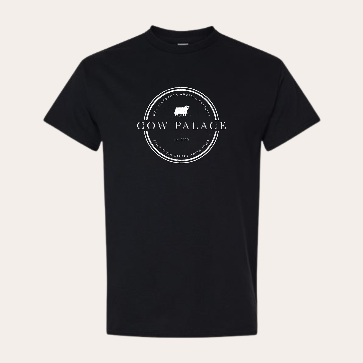 Cow Palace Printed Black Heavy Cotton Tee