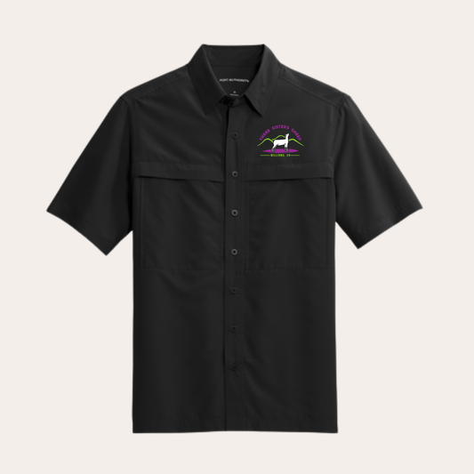 Three Sisters Embroidered Men's Button Up