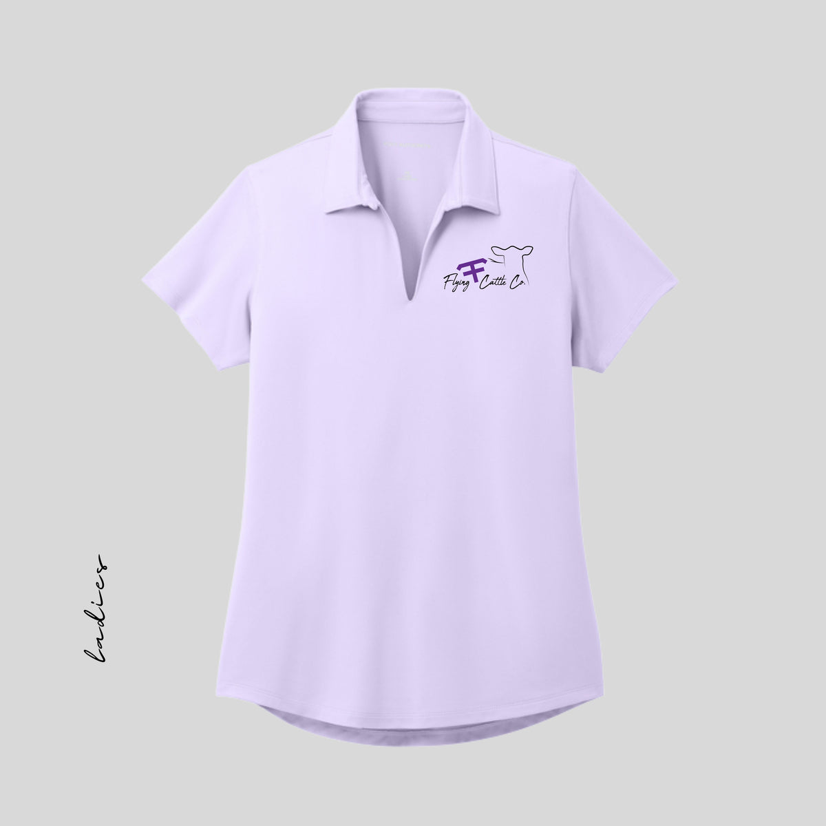 FF Embroidered Bright Lavender Women's Polo
