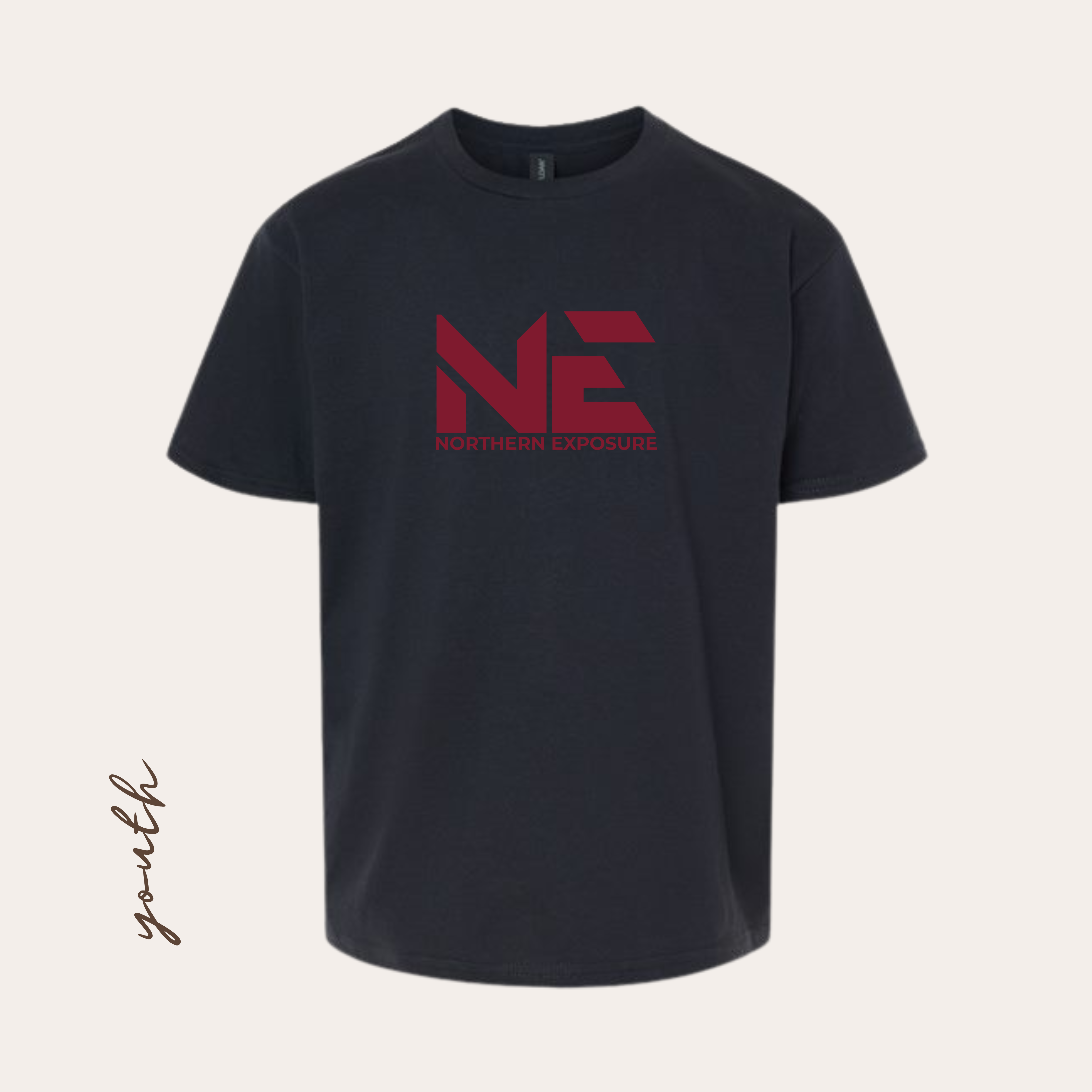 YOUTH NE25 Softstyle Tee - Black – Ace High Branding Co.