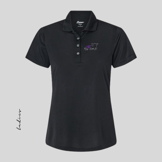 FF Embroidered Black Women's Paragon Polo
