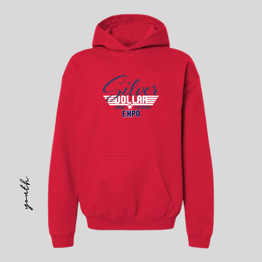 YOUTH SD Printed Red Softstyle Hoodie