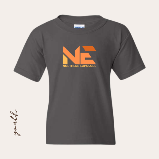 NE26 Printed Charcoal Heavy Cotton Tee