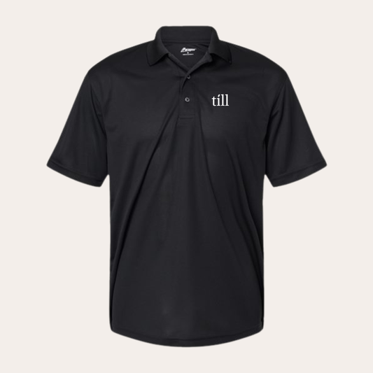 Till Embroidered Black Men's Polo