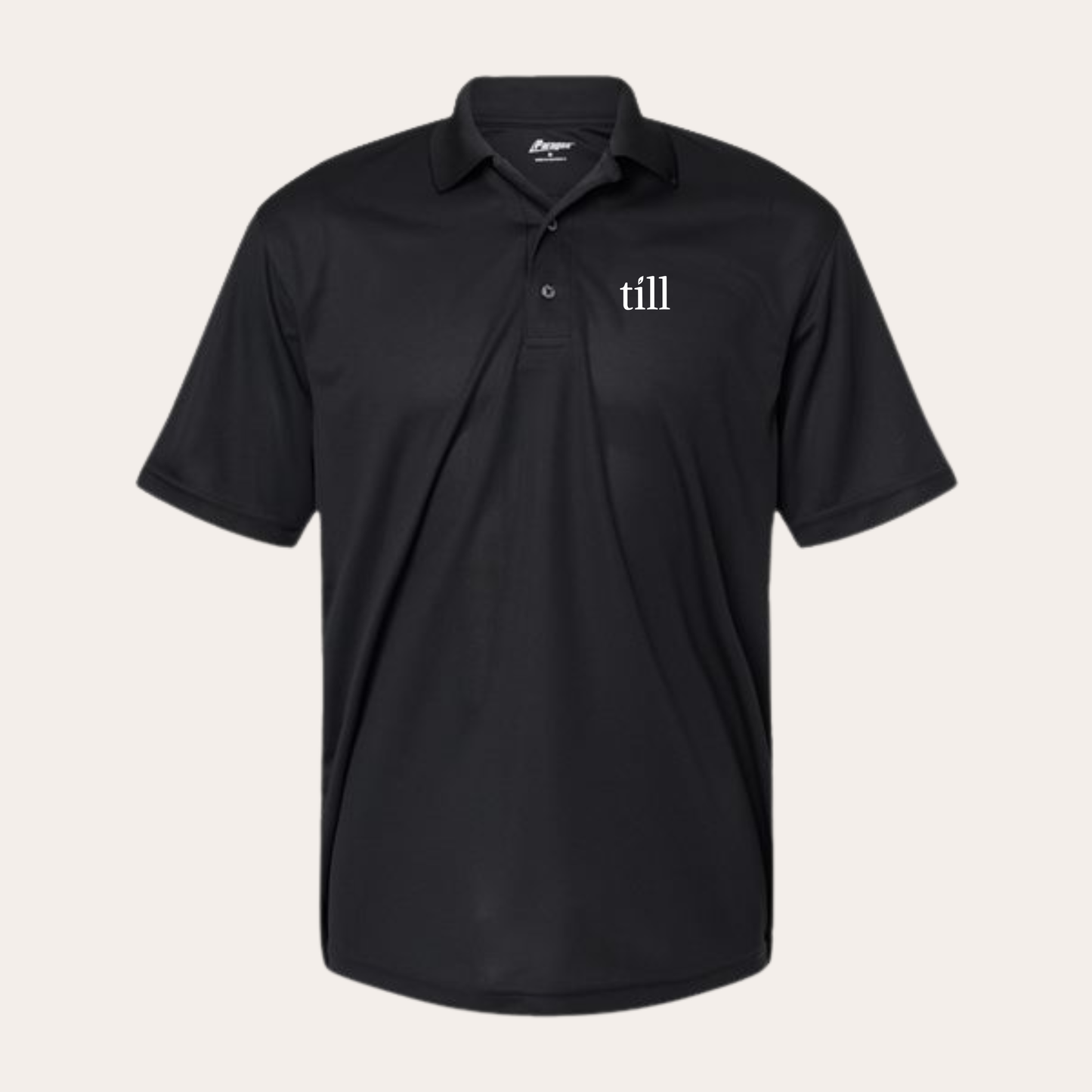 Till Embroidered Black Men's Polo