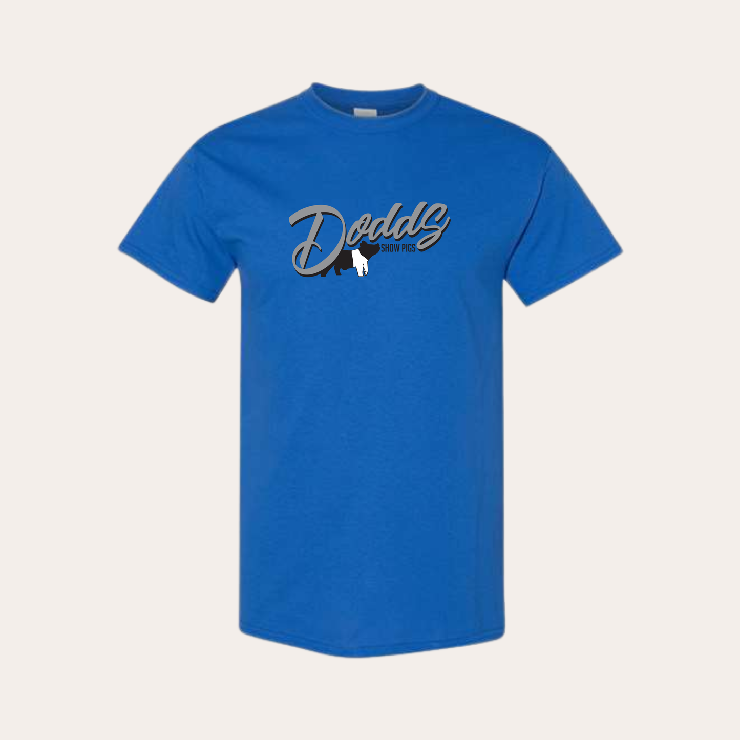 Dodds Printed Royal Blue Heavy Cotton Tee