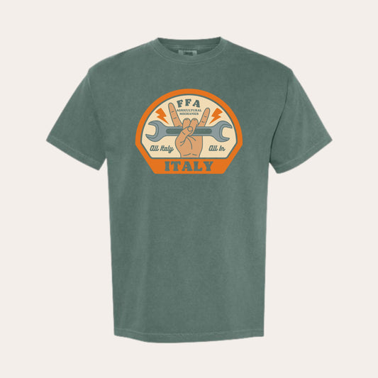 ITALY Printed Comfort Colors Blue Spruce Tee