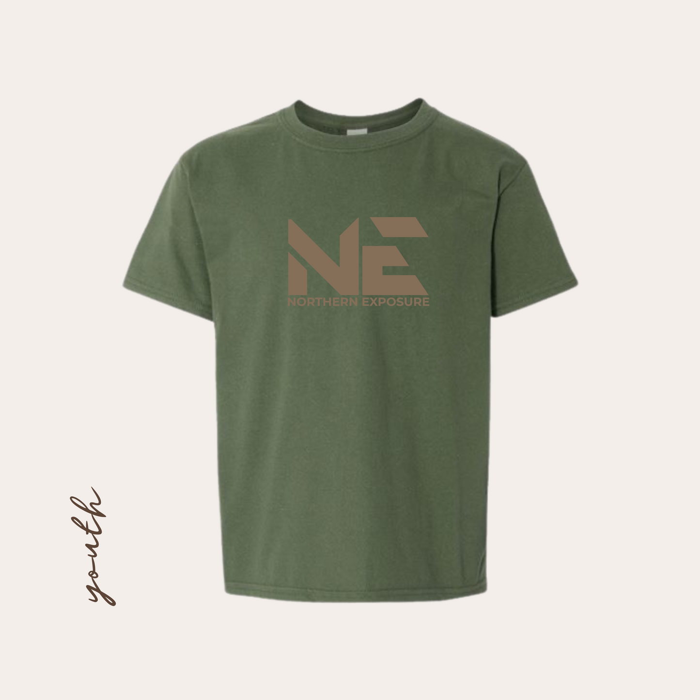 YOUTH NE25 Softstyle Tee - Military Green