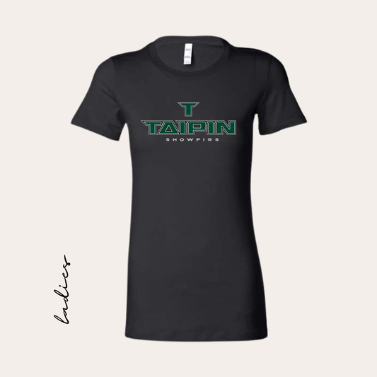 Taipin Bella+Canvas Womens Slim Fit Tee - Black