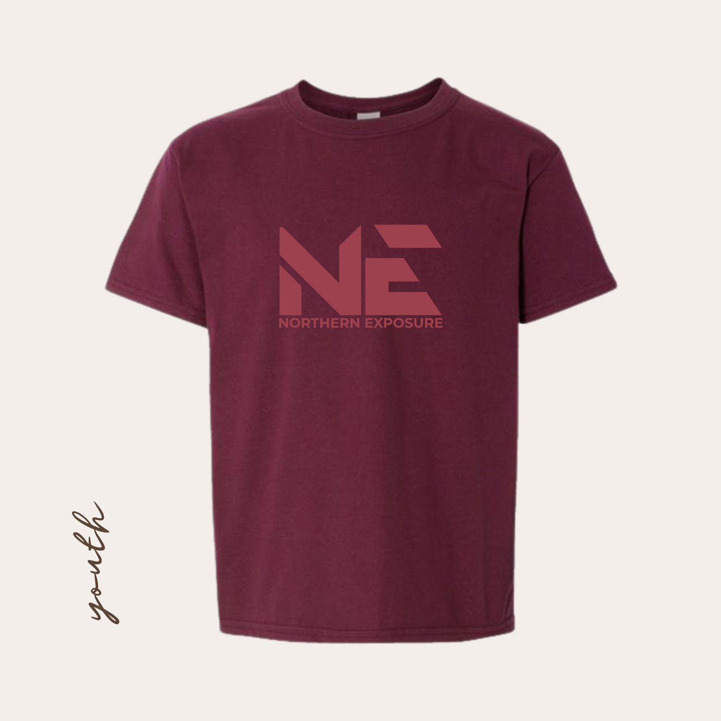 YOUTH NE25 Softstyle Tee - Maroon