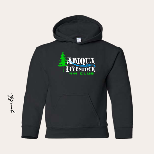AL4H YOUTH Printed Heavy Blend Black Hoodie