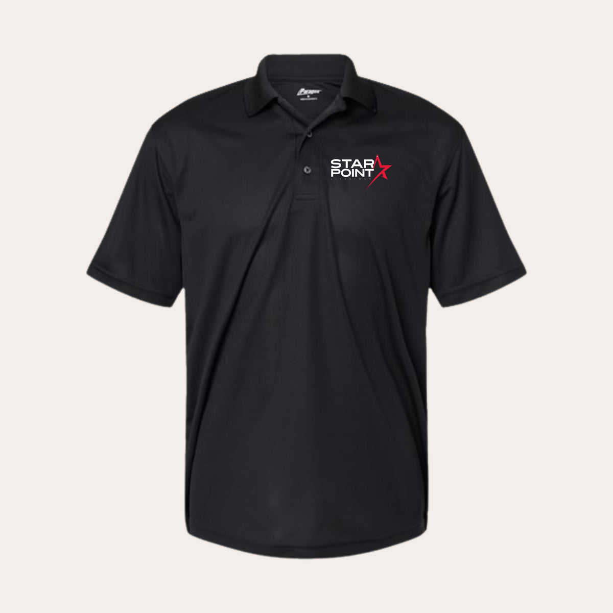 SP26 Embroidered Black Paragon Polo
