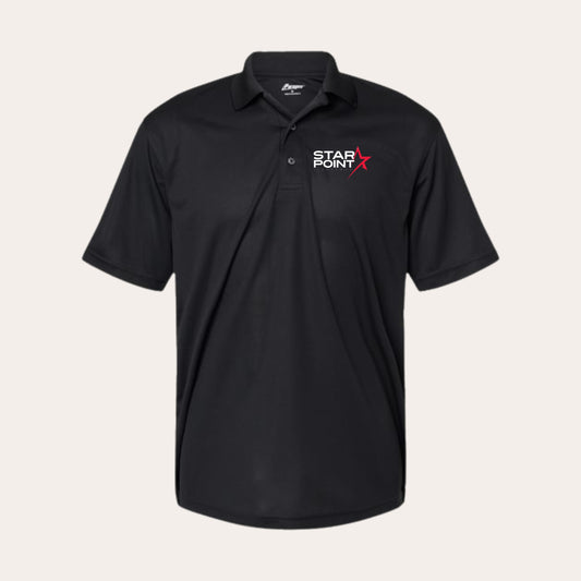 SP26 Embroidered Black Paragon Polo