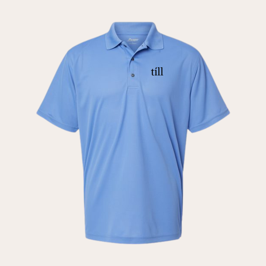 Till Embroidered Columbia Blue Men's Polo