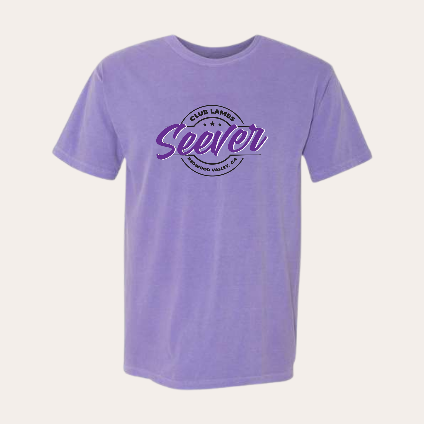 Seever Printed Comfort Colors Violet Tee