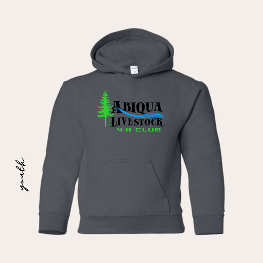 AL4H YOUTH Printed Heavy Blend Charcoal Hoodie