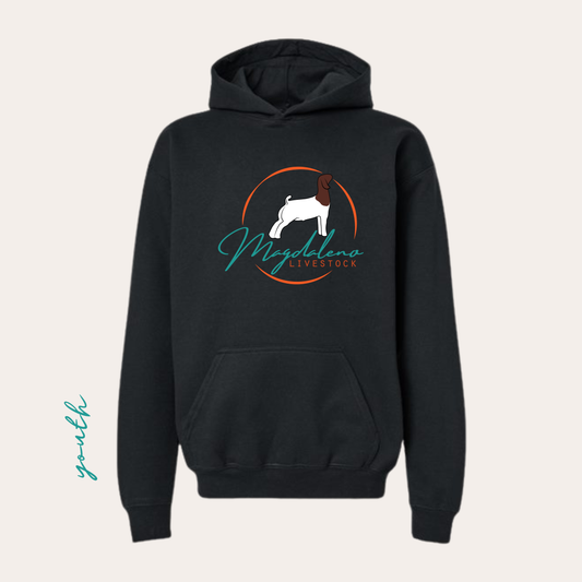 YOUTH Magdaleno Black Softstyle Hoodie Printed