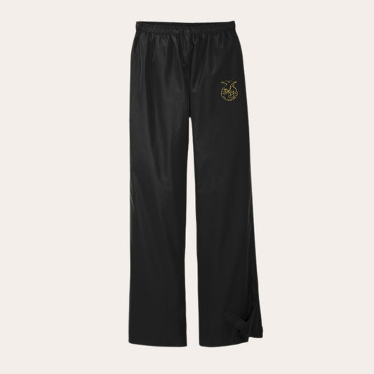 ITALY Embroidered Black Waterproof Washpant