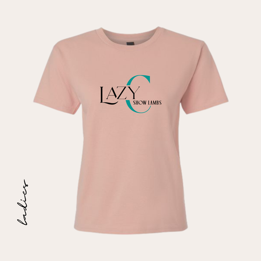 LCSL Printed Ladies Heavy Cotton Dusty Rose Tee