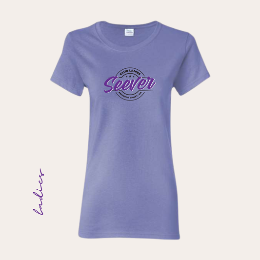 Seever Printed Ladies Violet Tee