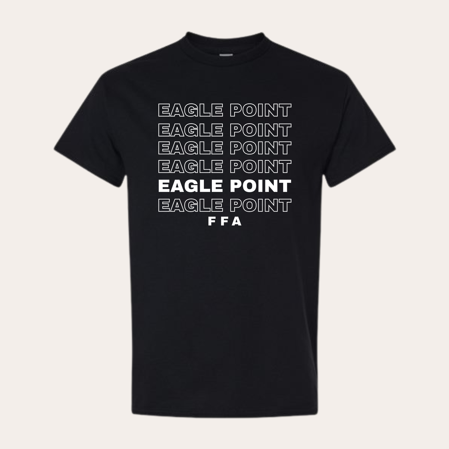 EP Printed Black Stacked Logo Tee