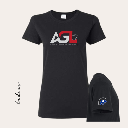 AGL Printed Ladies Black Tee