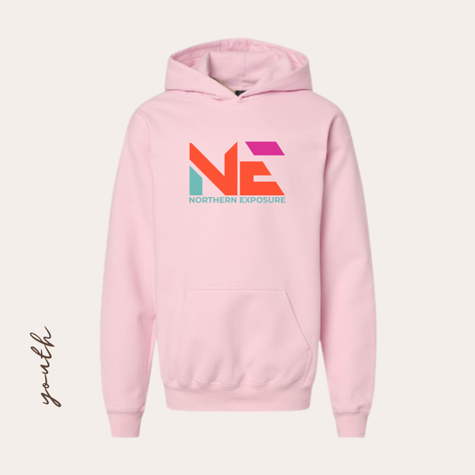 NE26 Printed Pink Softstyle Hoodie
