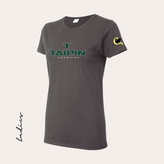 Taipin Printed Ladies Charcoal Tee