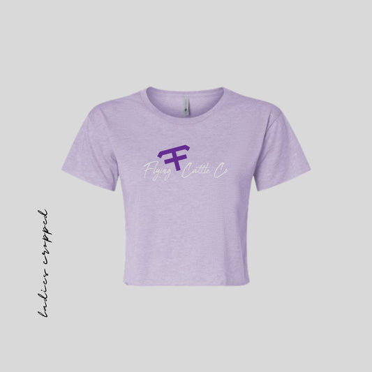 FF Printed Lavender Crop Tee