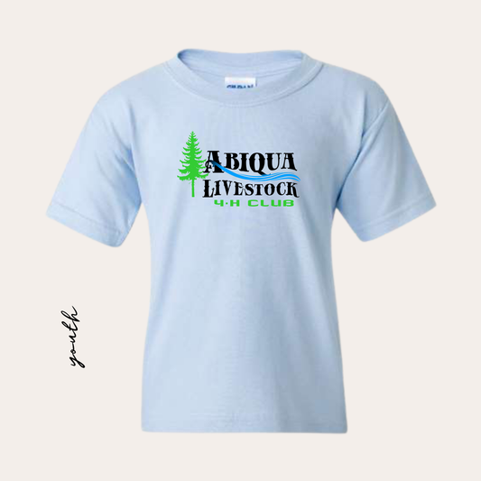 AL4H YOUTH Printed Light Blue Heavy Cotton Tee
